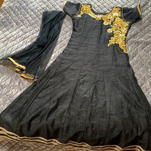 Indian long dress/gown with scarf